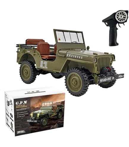 Amazon.com: GoAssemb HG4-58 U.S. Willys RC Simulation Off